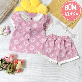 [ 10KG - 32KG ] Đồ Bộ Bé Gái Pijama lụa Mango mềm mịn cho bé gái_BM19