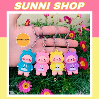Móc Khoá Xinh Xắn Chú Gấu Bear Mặc Áo