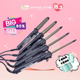 Máy uốn tóc xoăn Hàn Quốc Koremi tự xoay trục 360 độ, máy làm tóc xoăn lọn to, nhỏ Chuyên nghiệp cho Salon, BH 12 tháng