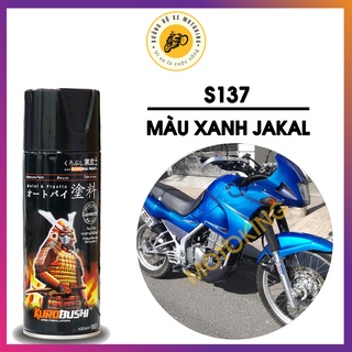 Sơn samurai xanh JAKAL S137* - chai sơn xịt chuyên dụng dành cho sơn xe máy, ô tô