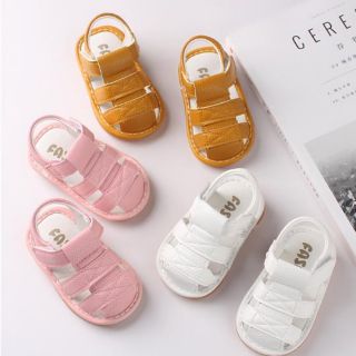 GIẦY DÉP TẬP ĐI CHO BÉ,SANDAL QUAI HẬU DA MỀM TẬP ĐI có kèn chít chít