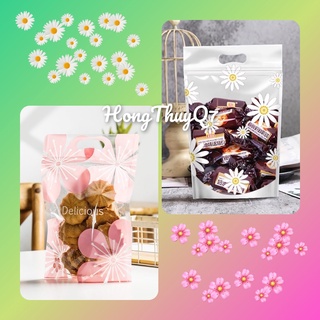 Túi Zip Hoa Cúc, Hoa Đào Đựng Bánh Kẹo Quà Tặng Sinh Nhật Lưu Niệm Mỹ Phẩm 23cm*15.5cm /10,8./ - HongThuyQ7