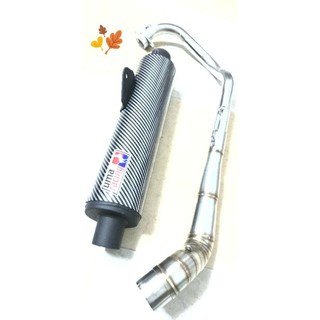 Pô uma racing đen bóng gồm cổ cho xe máy.