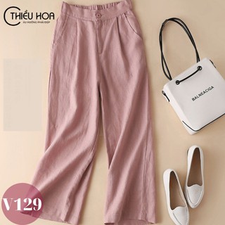 Quần Linen Thun Dáng Suông Trẻ Trung - Quần Công Sở Thiều Hoa V129