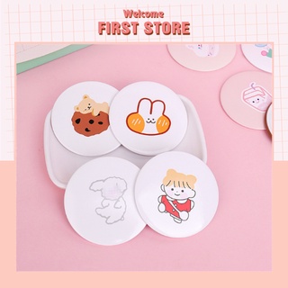 Gương Trang Điểm, Gương Soi Mini Siêu Dễ Thương Cầm Tay Bỏ Túi  Tện Lợi Viền Kim Loại