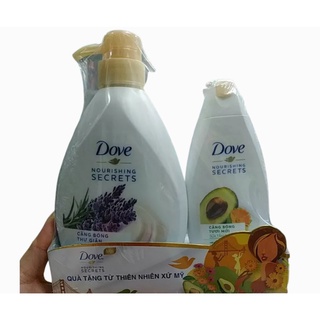 Sữa tắm Dove căng bóng thư giãn 530g Tặng ST tươi mới 120g