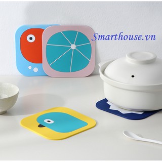 Miếng lót nồi, lót cốc silicon chịu nhiệt, thẩm mỹ cho nhà bếp