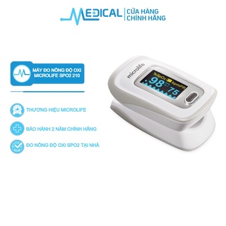 Thiết bị đo nồng độ oxy Spo2 MICROLIFE OXY 210 ( JPD-500D - OLED) bảo hành chính hãng 2 năm - MEDICAL
