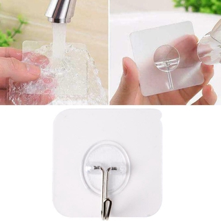 1 Móc Treo Đồ Gắn Tường Trong Suốt 6x6cm