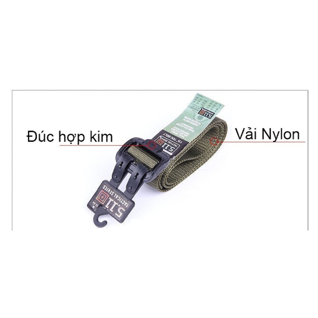 Dây thắt lưng tactical 5.11 vải nylon kết