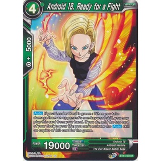 Thẻ bài Dragonball - TCG - Android 18, Ready for a Fight / BT14-070'