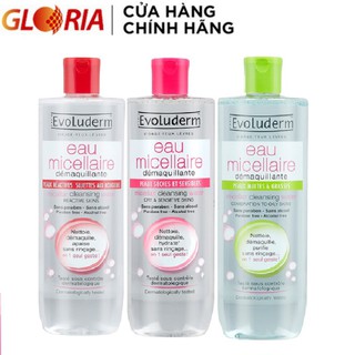 [Mã COSGLORIAT3 -8% đơn 250K] Nước Tẩy Trang Evoluderm Eau Micellaire 500ml (Tùy Chọn)