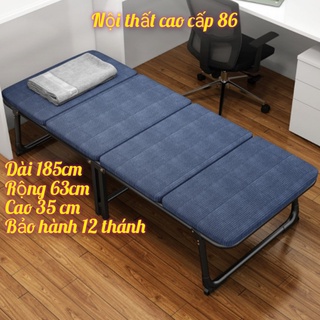 Giường gấp gọn di động dùng gia đình, văn phòng, bệnh viện, ký túc khung thép đệm êm noithatcaocap86