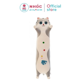 Gối ôm mèo thêu cá lông mịn TC Hàng Cao Cấp An Toàn Cho Bé Size Vừa - NHÓC