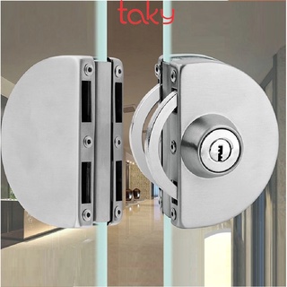 Khóa Cửa Kính Cường Lực, Taky, Khóa Bán Nguyệt Cửa Lùa Kính 10 - 12 ly, Lắp Đặt Không Phải Khoan Cắt Kính, 3205