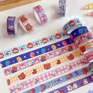 1 cuộn Băng keo dán trang trí Washi Tape DIY (1.5cmx5m)