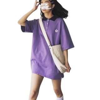 Áo thun cổ trụ VN CLO in hoa cho nữ - CT002