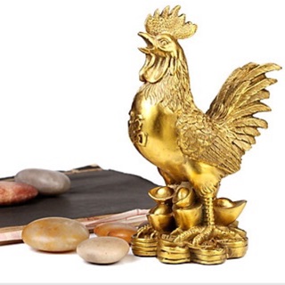 Tượng gà trống cao 20cm, tượng gà linh vật hoá giải đào hoa sát, gà đắc phúc.