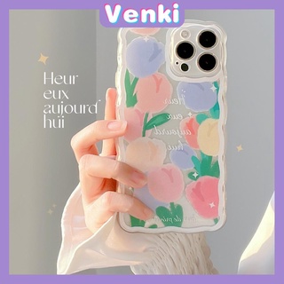iPhone Case Silicone Soft Case Clear Case Wave Non-Slip Shockproof Camera Full Coverage Protection Tulip Flower For iPhone 13 Pro Max iPhone 12 Pro Max iPhone 11 iPhone 7 Plus