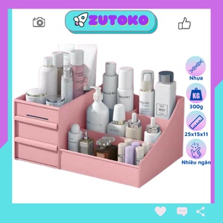 Kệ đựng mỹ phẩm để bàn 2 tầng nhựa bền GD96