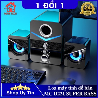 Loa Máy Tính Để Bàn MC D221 SUPER BASS cực đã, có LED, dòng loa cao cấp cho Laptop, PC, điện thoại