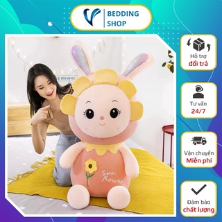 Gấu bông thỏ hoa mặt trời Sun Flower Mềm mịn, dễ thương, size 55cm – 80cm -1m