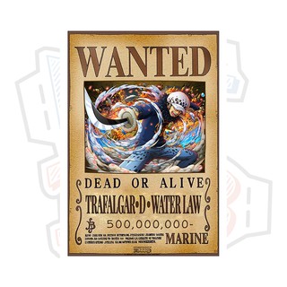 Poster truy nã Trafalgar D. Water Law ver 2 - One Piece
