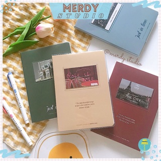 Sổ Note For mẫu mới bìa retro cổ điển 160 trang kẻ ô vuông, kèm 4 card ảnh thay đổi