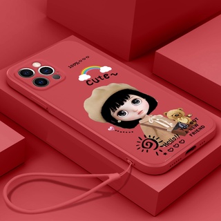 Ốp điện thoại QIANZI TPU mềm họa tiết cô gái hoạt hình thích hợp cho Iphone 13 Iphone 13 Pro 13 Pro Max 13 Mini 12 Mini