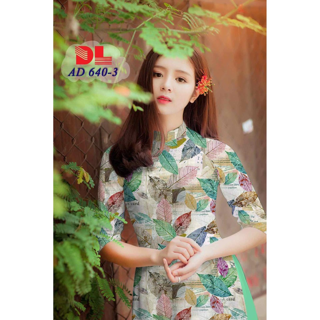 vải áo dài chiếc lá