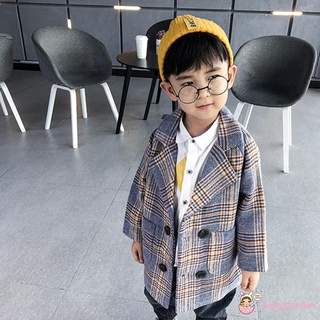 Áo Khoác Blazer Họa Tiết Ca Rô Dành Cho Bé Trai