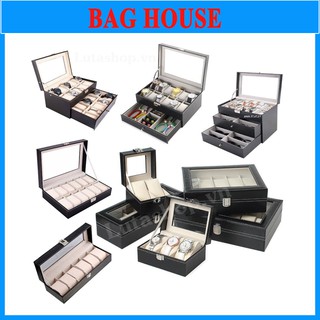 (Sẵn Nhiều Mẫu) Hộp Đựng Đồng Hồ- Kính Mắt- Trang Sức Vỏ Da Cao Cấp