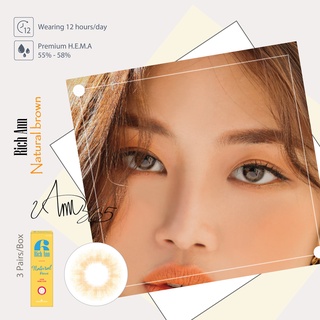 [1 𝑯𝑶̣̂𝑷/3 𝑪𝑨̣̆𝑷] Kính Áp Tròng Cận 0-8 Độ ANN365 Màu Nâu Tự Nhiên Natural Brown