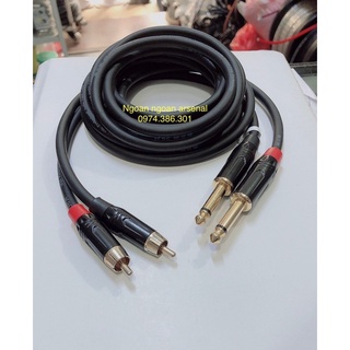 Dây tín hiệu chuyển đổi 6 ly (6.5ly) ra RCA hoa sen av hãng LS. Báo giá 1 dây