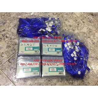 200 Bộ Thẻ đeo nhân viên 108 (NGANG) và Dây đeo thẻ lụa móc nhựa (LOẠI 1)