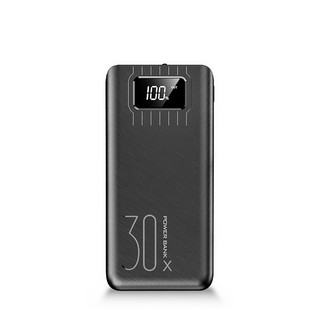 Sạc Dự Phòng Cho Điện Thoại Iphone Samsung Xiaomi Huawei Android Dung Lượng 30000mah 2.1A Có Đèn Led