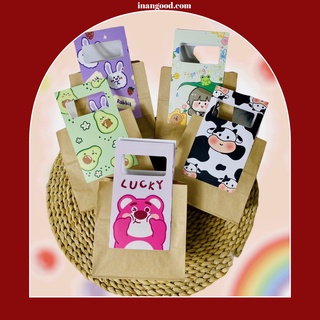 [siêu rẻ] 50 túi giấy mini in hình quai siêu xinh mini ngang 13 cm cao 14 cm hong 8 cm đựng mỹ phẩm siêu xinh