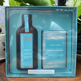 Chính hãng  Bộ đôi tinh dầu và xà bông Moroccanoil Original 100ml