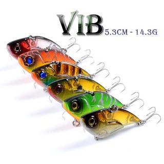 Mồi câu cá giả nhiều màu - VIB 5.3cm 14.3g - mồi câu lure siêu nhạy 2 lưỡi BKK