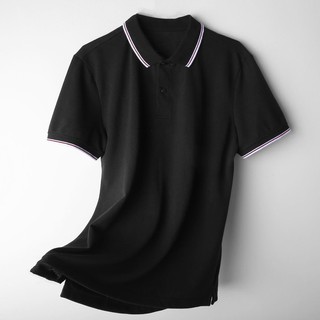 Áo phông nam Ikemen ngắn tay cổ bẻ phối viền cao cấp : Kiểu dáng Hàn Quốc chất liệu cotton , co giãn 4 chiều(APKV)