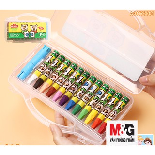 Bút Sáp Dầu M&amp;G AGMY3301/AGMY3302/AGMY3303/AGMY3304 Bộ 12/18/24/36 màu Kèm Tay Cầm