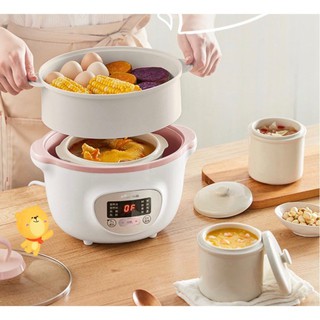 [Mã ELHADEV giảm 4% đơn 300K] Nồi Nấu Cháo Chậm BEAR Cho Bé , Ninh, Hầm, Đa Năng Kèm Lồng Hấp