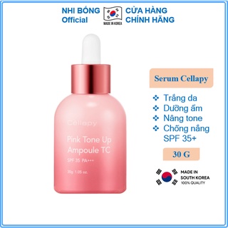 Serum trắng da -Tinh chất dưỡng trắng nâng tone chống nắng Pink Tone Up Ampoule SPF 35+ PA+++ Hàn Quốc 30ml