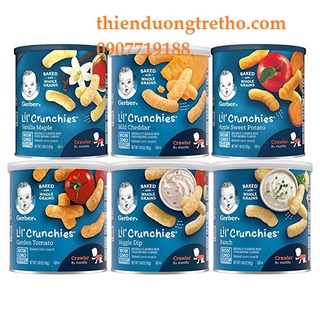 [Hàng USA] Bánh Ăn Dặm Gerber lùn Lil' Crunchies cho bé từ 8 Tháng