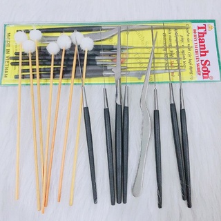 Combo Bộ ráy tai 8 món inox thanh sơn và 10 cây bông ráy  ( KHÔNG CÓ HỘP)