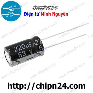 [10 CON] Tụ hóa 220uF 63V (10x17mm)