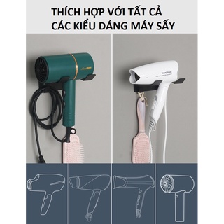 Giá Treo Máy Sấy, Kệ Treo Máy Sấy Có Chỗ Treo Ổ Cắm Phù Hợp Với Mọi Loại Máy, Dán Tường Thông Minh