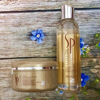 Combo gội và hấp Wella SP Luxe Oil Keratin 200ml/150ml