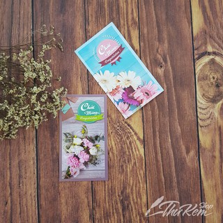 Thiệp hoa chúc mừng sử dụng trong nhiều sự kiện, công việc 17*9.5cm kèm phong bì