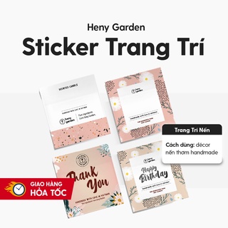 Sticker Trang Trí Ghi Lời Chúc Trên Ly Cốc Nến Handmade HENY GARDEN